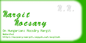 margit mocsary business card